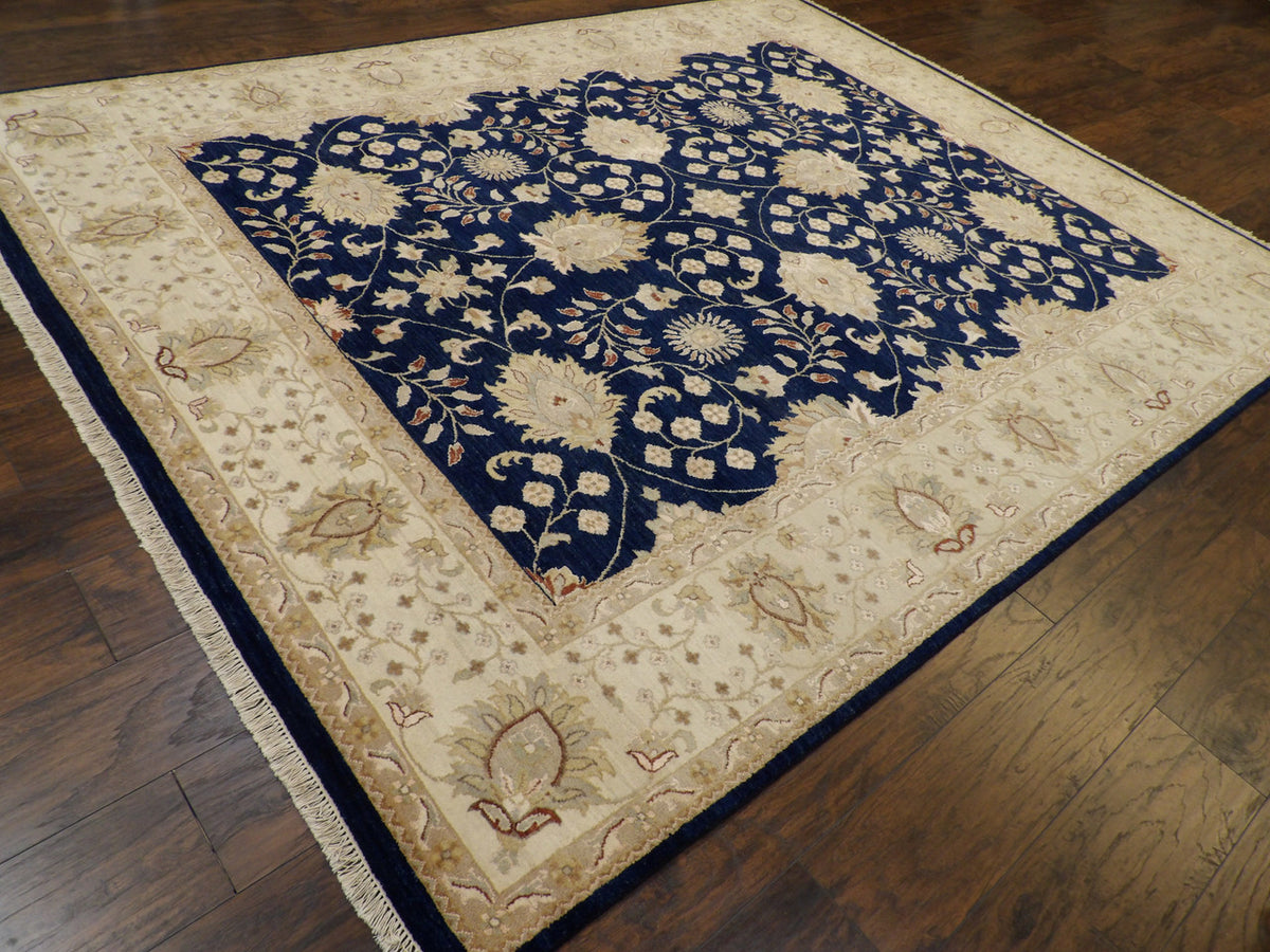 Chobie Traditional hand-knotted wool rug in Blue, 8'0" x 10'1", SKU w997