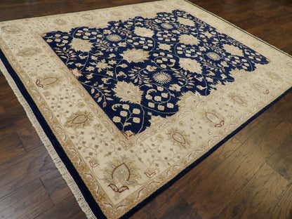 Chobie Traditional hand-knotted wool rug in Blue, 8'0" x 10'1", SKU w997