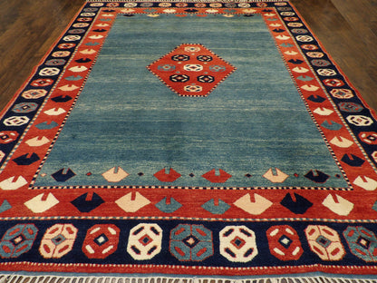 Turkish Tribal Antique Khorjan rug corner detail