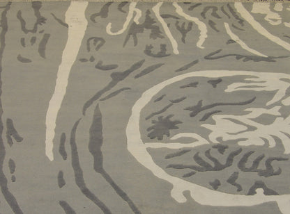 Back of Modern Art Deco Design hand-knotted rug