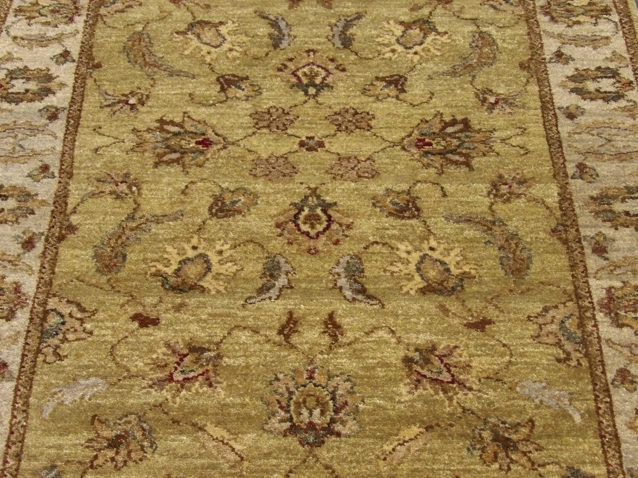 Back of Ziegler hand-knotted rug