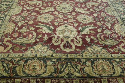 Back of Traditional Fine Mashad hand-knotted rug