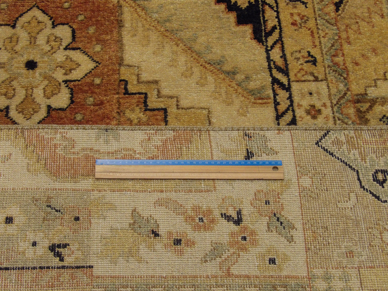 Multi-Color Patchwork Natural Dye rug in room setting