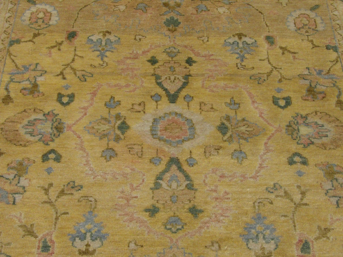 Back of Fine Kashan hand-knotted rug