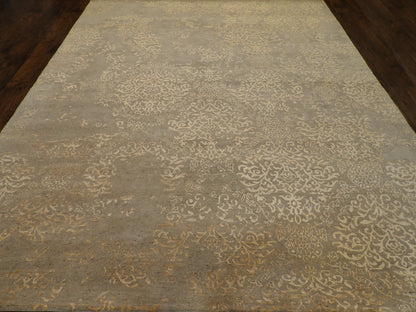 Oxidized Abstract Damask Design rug corner detail