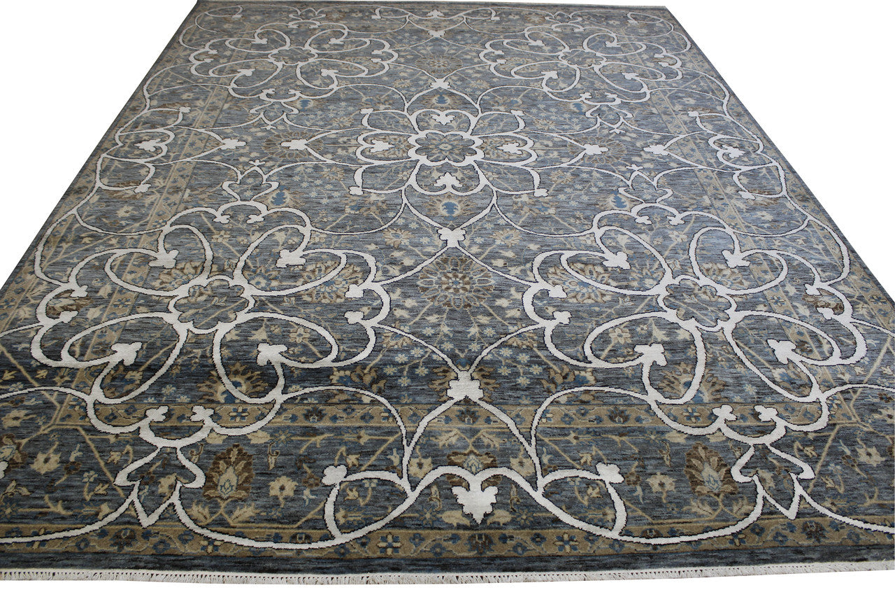 Full view of Oushak Indo Agra Chobi rug