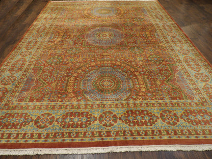 Mamluk Oushak Natural Dye rug corner detail