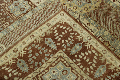 Tribal Vegetable Dye Mamluk hand-knotted wool rug in Rust, full view