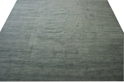 Close-up of wool pile, Blue rug