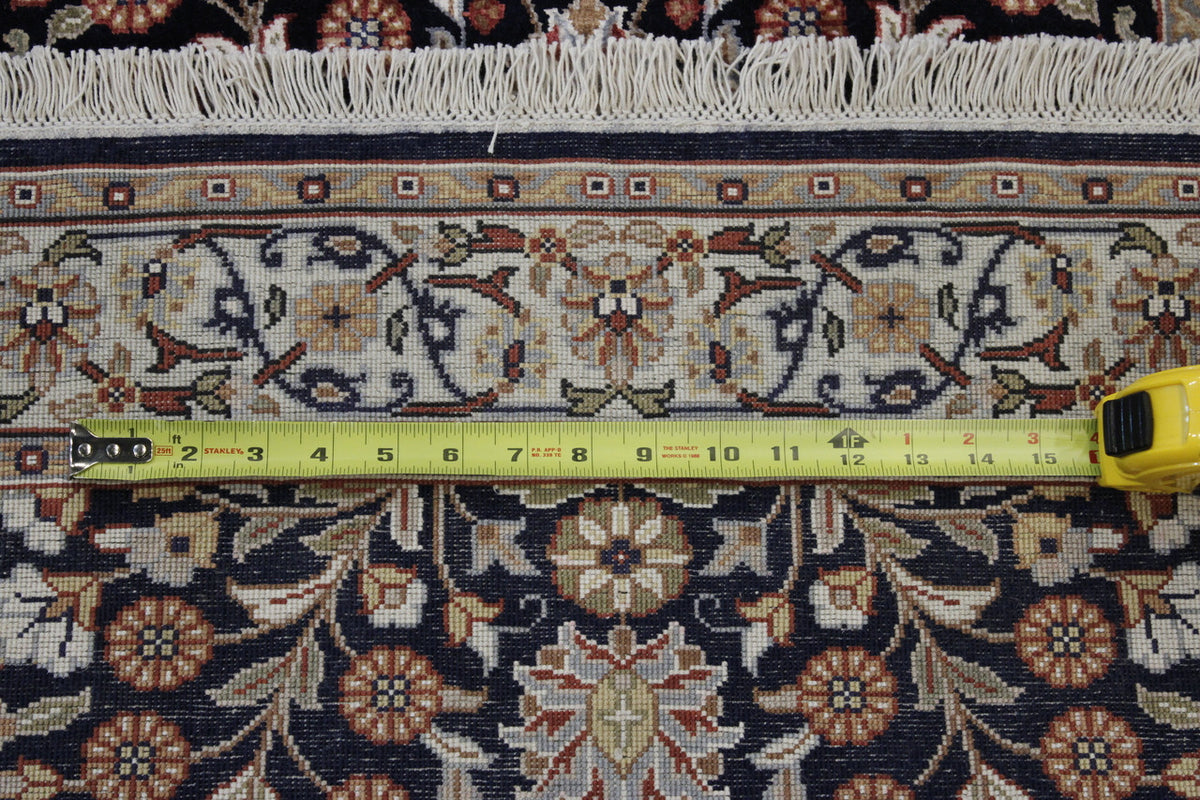 Back of Traditional Fine Heraki hand-knotted rug