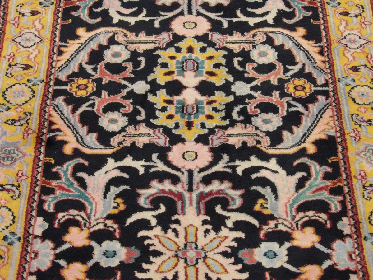 Back of Persian Kashan Antique Wash hand-knotted rug
