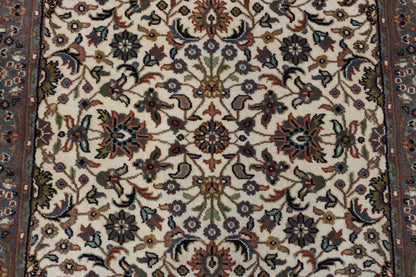 Traditional Fine Mashad rug corner detail