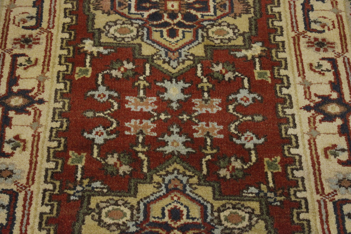 Full view of Tribal Indo Heriz rug