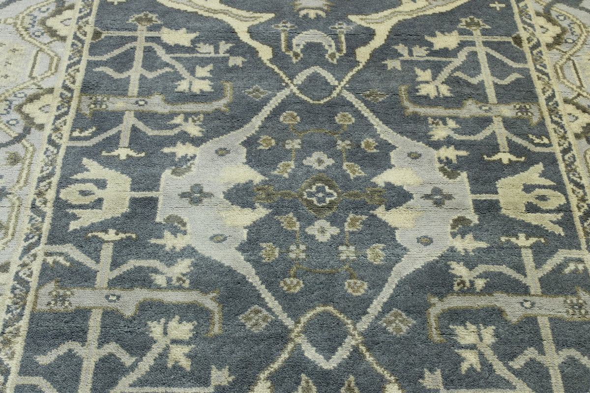 Back of Oushak Ziegler hand-knotted rug