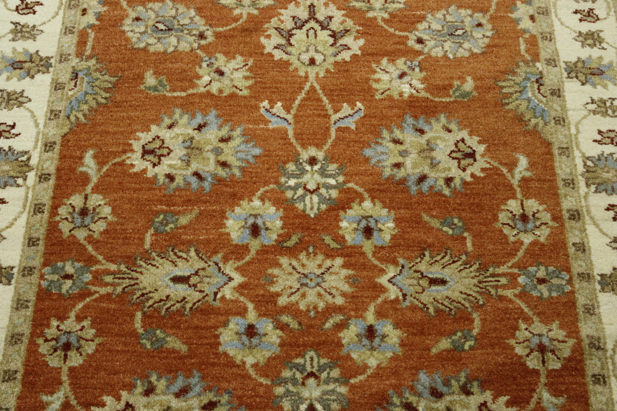 Full view of Oushak Agra Chobi rug