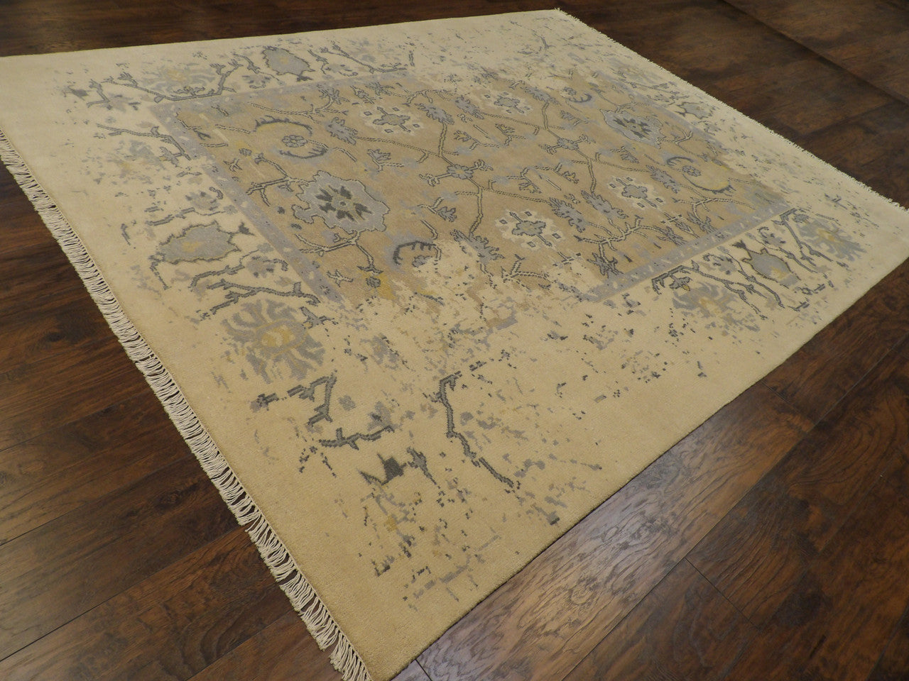 Full view of Transitional Abstract Broken Design rug