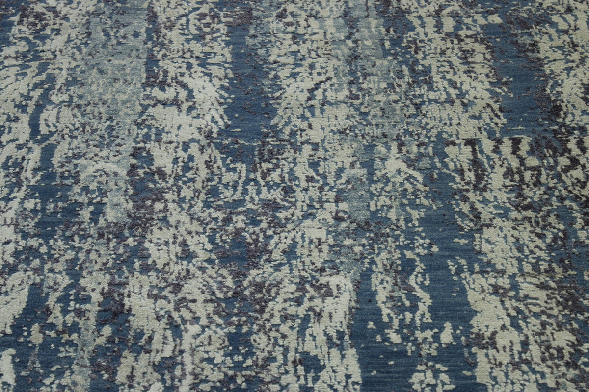 Full view of Modern Abstract Ikat Design rug