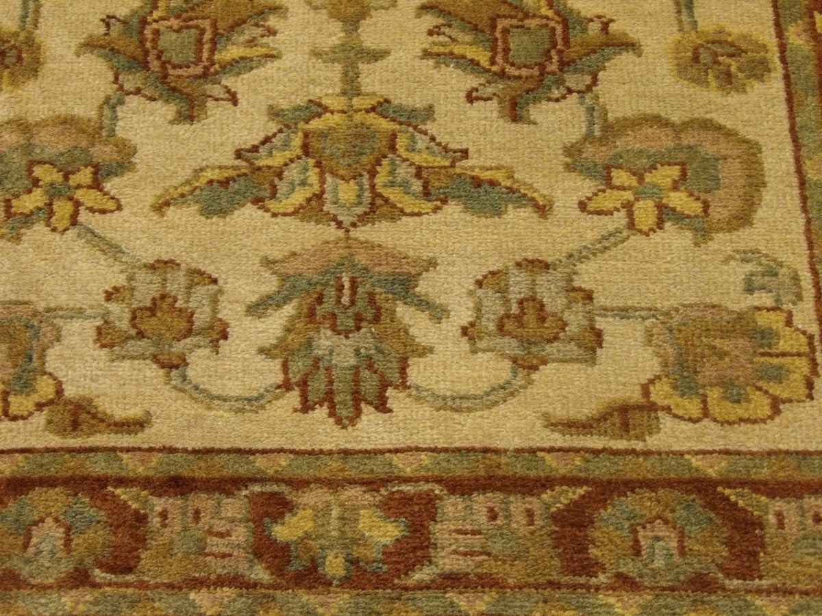 Persian Kashan rug corner detail