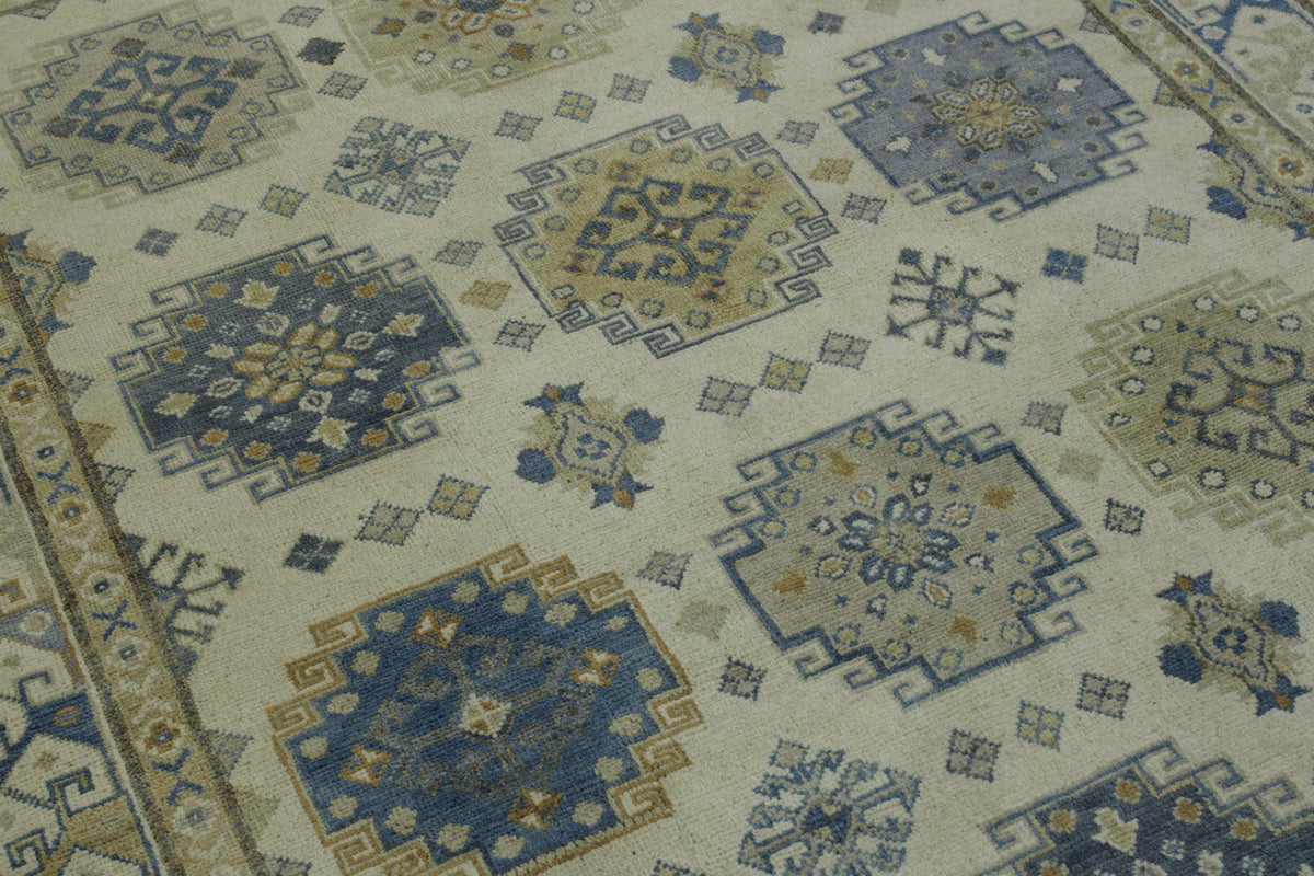 Back of Tribal Super Kazak hand-knotted rug