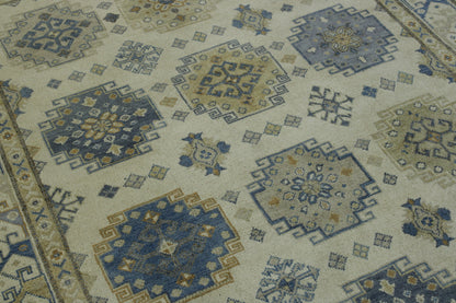Back of Tribal Super Kazak hand-knotted rug
