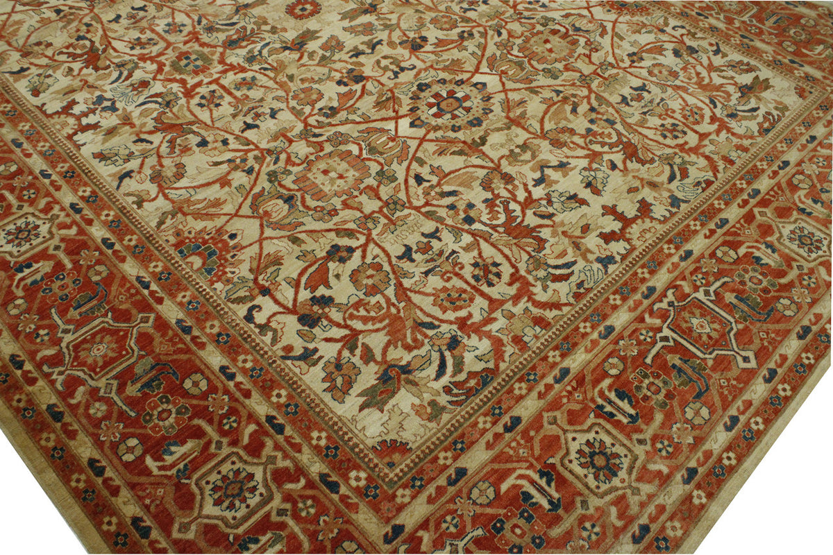 Back of Traditional Antique Chobi hand-knotted rug