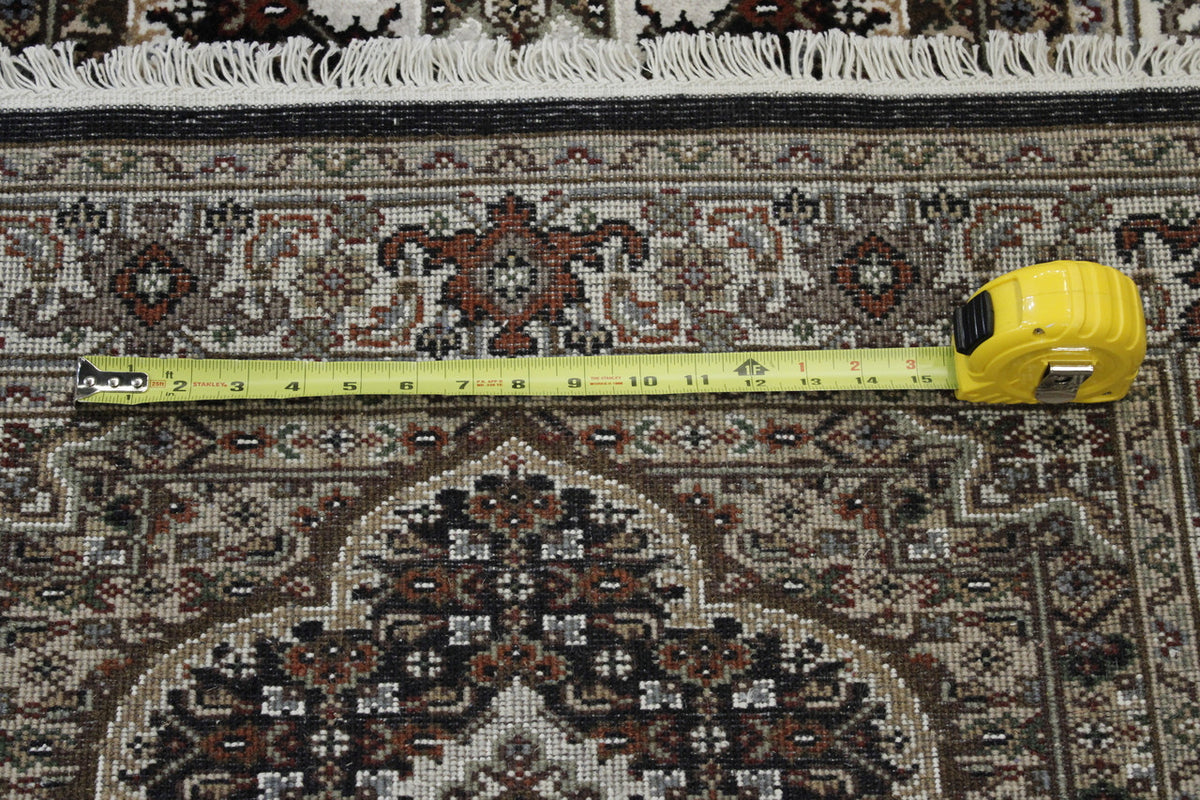 Back of Traditional Qum Design hand-knotted rug