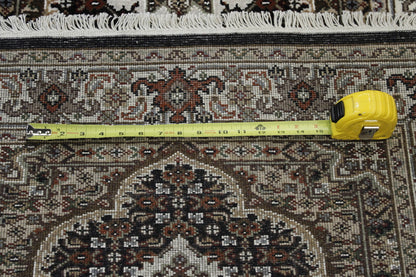 Back of Traditional Qum Design hand-knotted rug