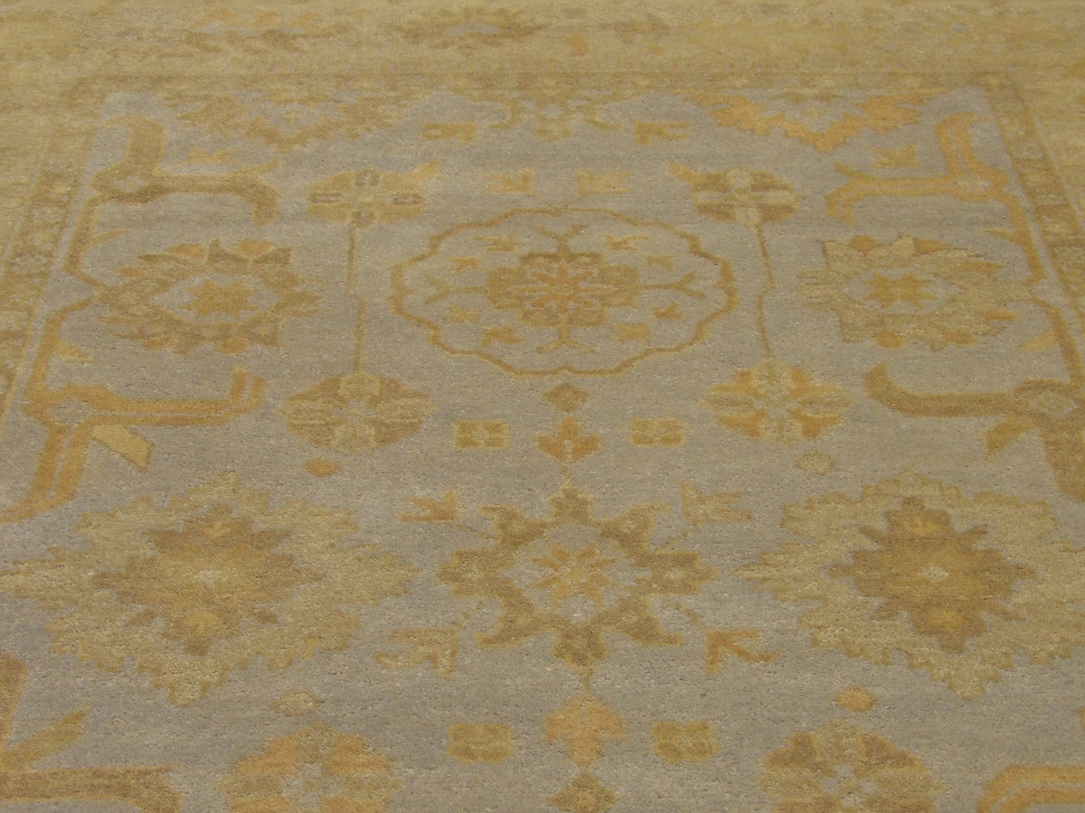Back of Turk Oushak Wash hand-knotted rug