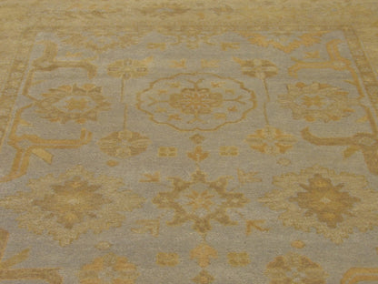 Back of Turk Oushak Wash hand-knotted rug