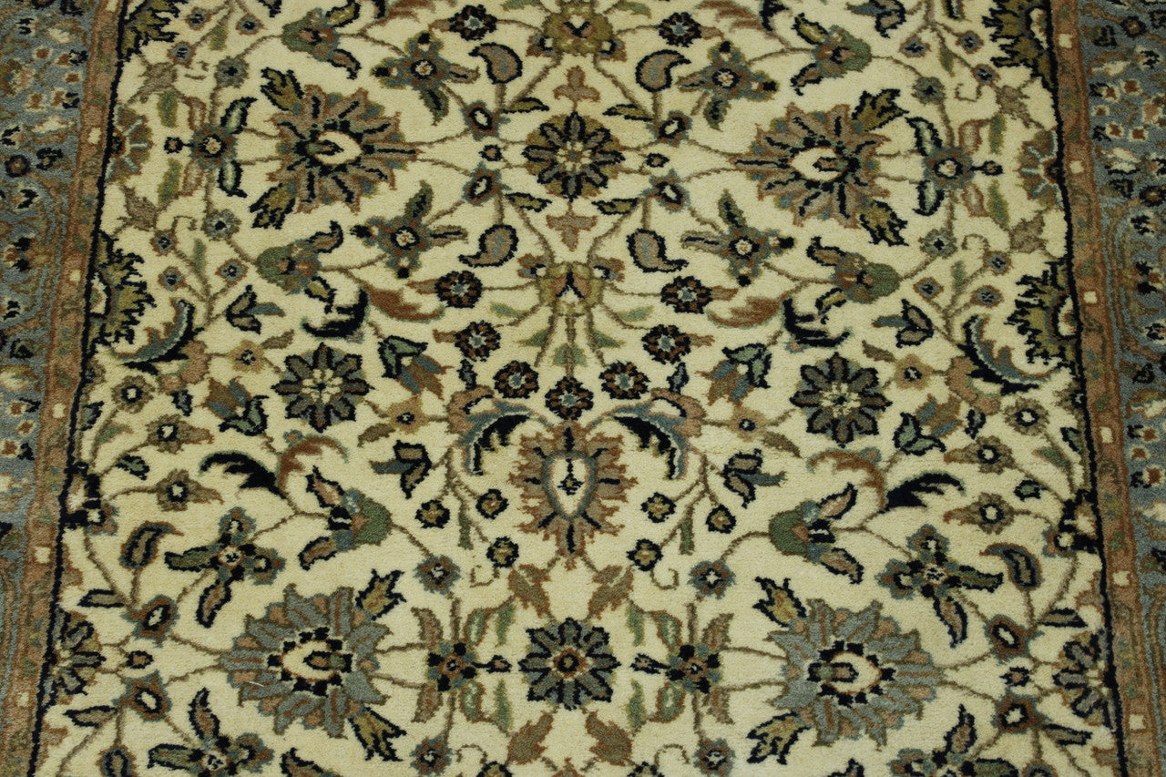 Back of Traditional Fine Herati hand-knotted rug
