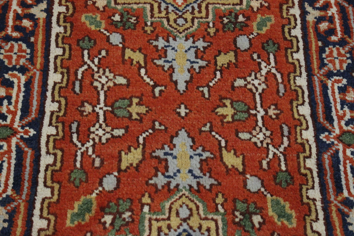 Full view of Tribal Indo Heriz rug
