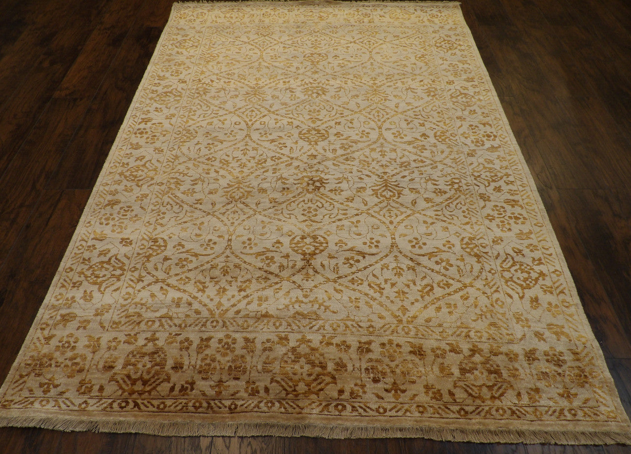 Damask rug corner detail