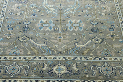 Oushak Colorful Ziegler pattern detail