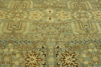 Blue & Green Tribal Vegetable Dye Khorzin rug in room setting