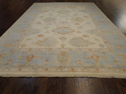 Back of Turk Oushak Natural Dye hand-knotted rug