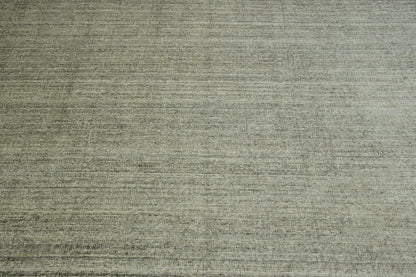Modern Grass Design hand-knotted wool rug in Brown & Gray, full view