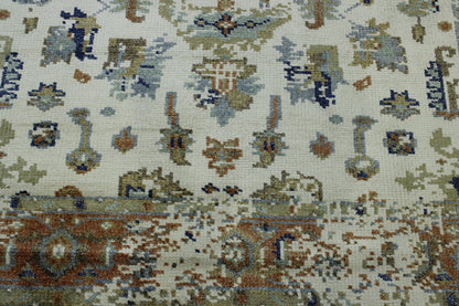 Modern Broken Heriz Design rug corner detail