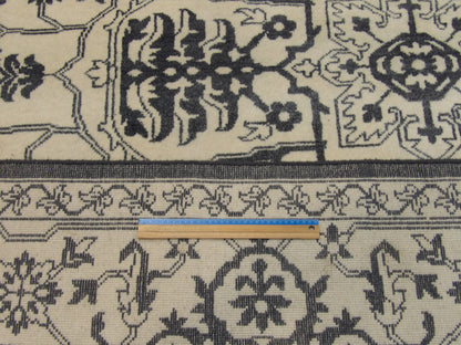 Blue & White Heriz Oushak Natural Dye rug in room setting