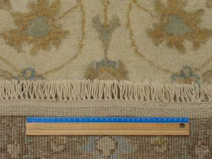 Brown & Beige Turk Oushak Natural Dye rug in room setting