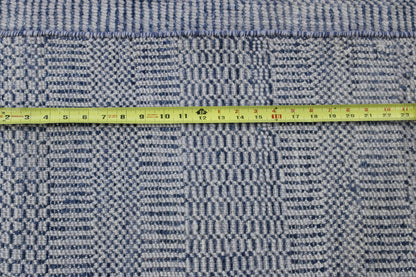 Gray Modern Grass Design rug in room setting