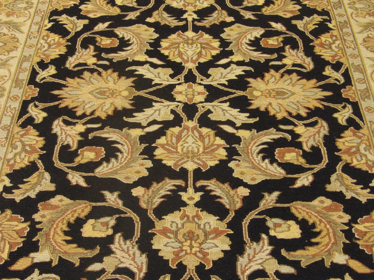 Back of Kashan hand-knotted rug