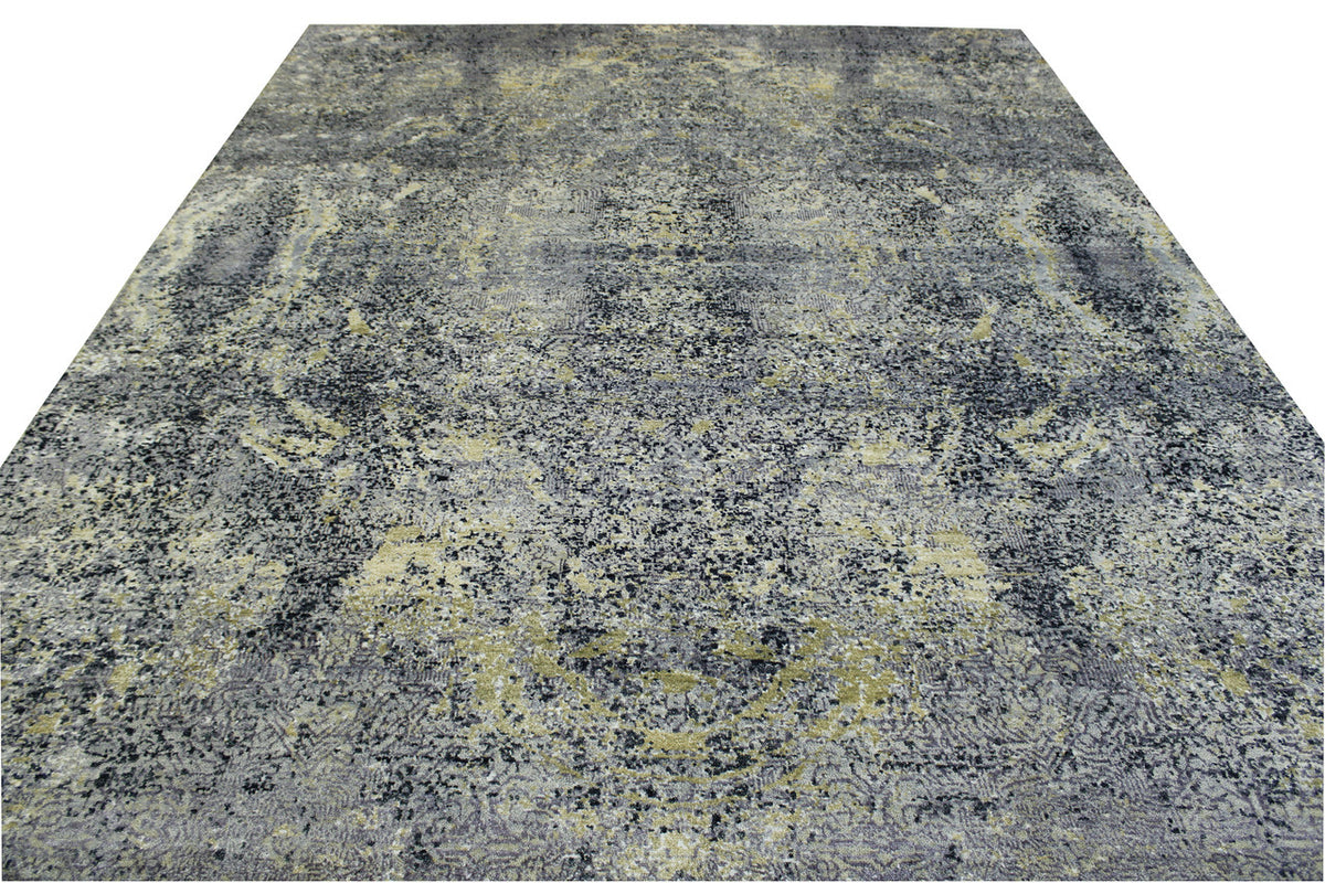 Full view of Modern Ikat Design rug
