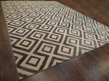 Full view of Modern Abstract Diamond Design rug