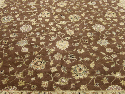 Back of Jaipur Kashan hand-knotted rug