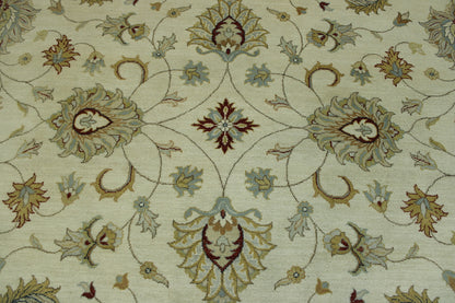 Back of Traditional Agra Ziegler Chobi hand-knotted rug