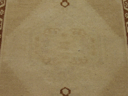 Back of Vintage Turk Anatolian Antique Yastik hand-knotted rug