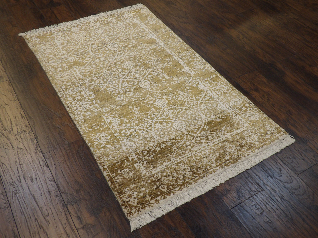 Full view of Transitional Broken rug