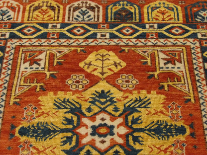 Back of Tribal Turk Heraki hand-knotted rug