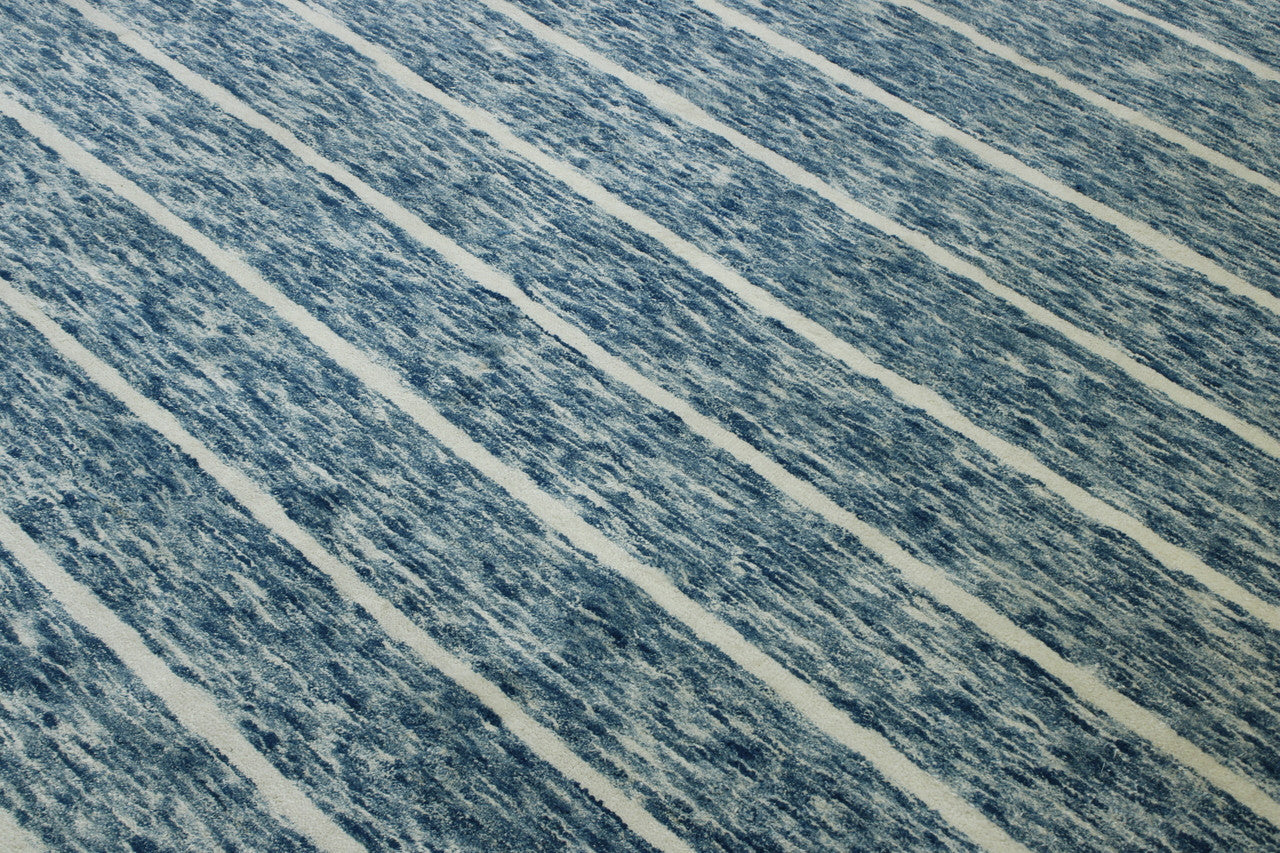 Modern Silken Stripes Design rug corner detail