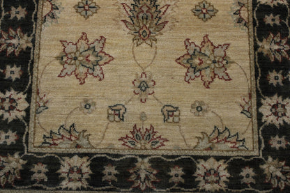 Traditional Indo Ziegler Chobi rug border detail